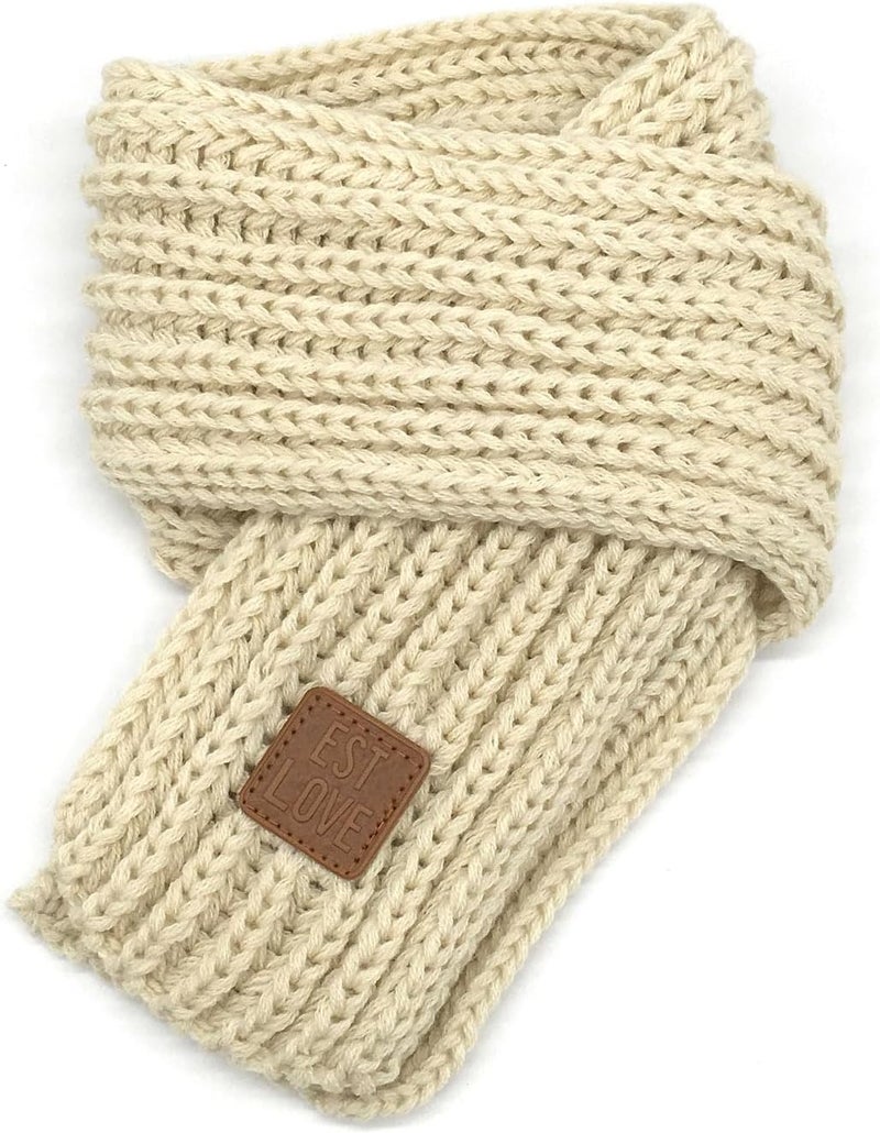 BEARUN Kids Knit Scarf Winter Fashion Solid Color Toddler Baby Scarves Wrap Neck Warmer - Image 3